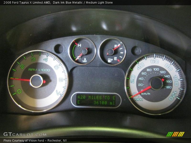 Dark Ink Blue Metallic / Medium Light Stone 2008 Ford Taurus X Limited AWD