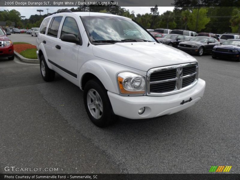 Bright White / Dark Khaki/Light Khaki 2006 Dodge Durango SLT