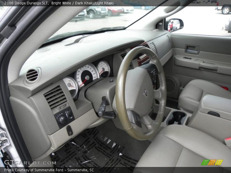 Bright White / Dark Khaki/Light Khaki 2006 Dodge Durango SLT