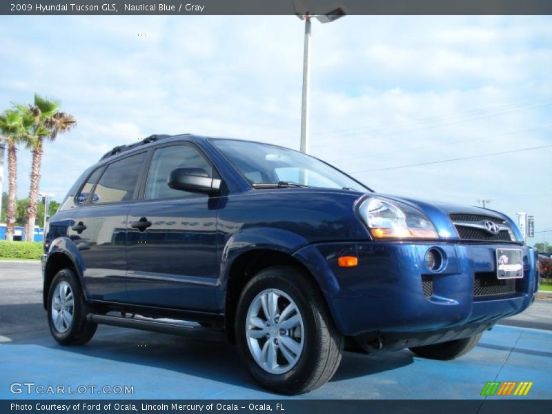 Nautical Blue / Gray 2009 Hyundai Tucson GLS