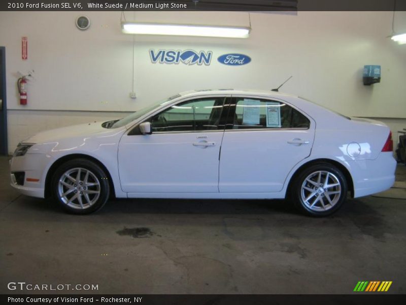 White Suede / Medium Light Stone 2010 Ford Fusion SEL V6