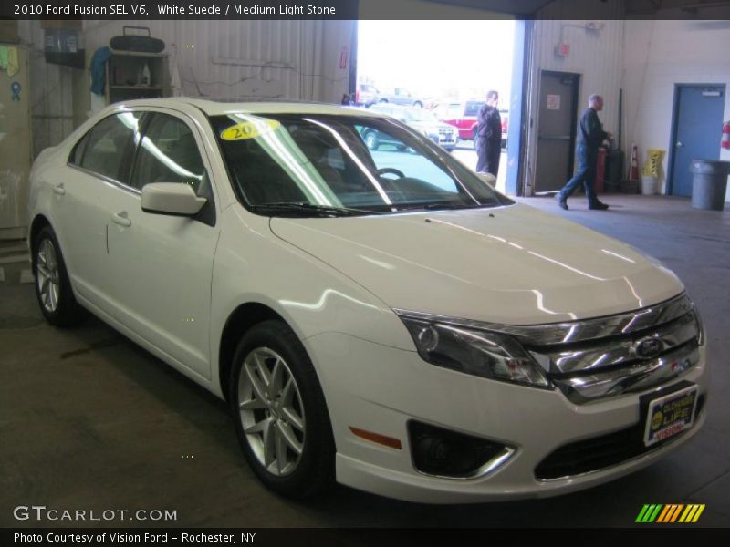 White Suede / Medium Light Stone 2010 Ford Fusion SEL V6