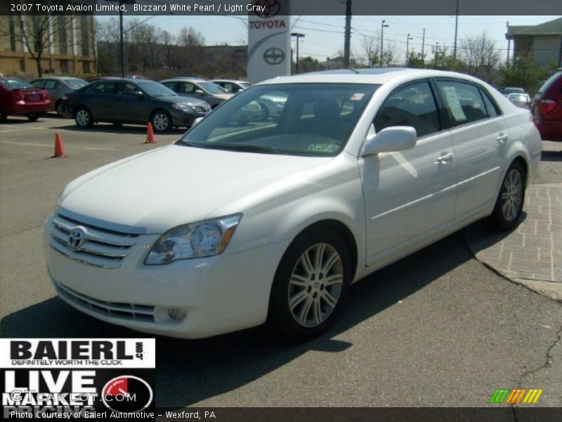 Blizzard White Pearl / Light Gray 2007 Toyota Avalon Limited