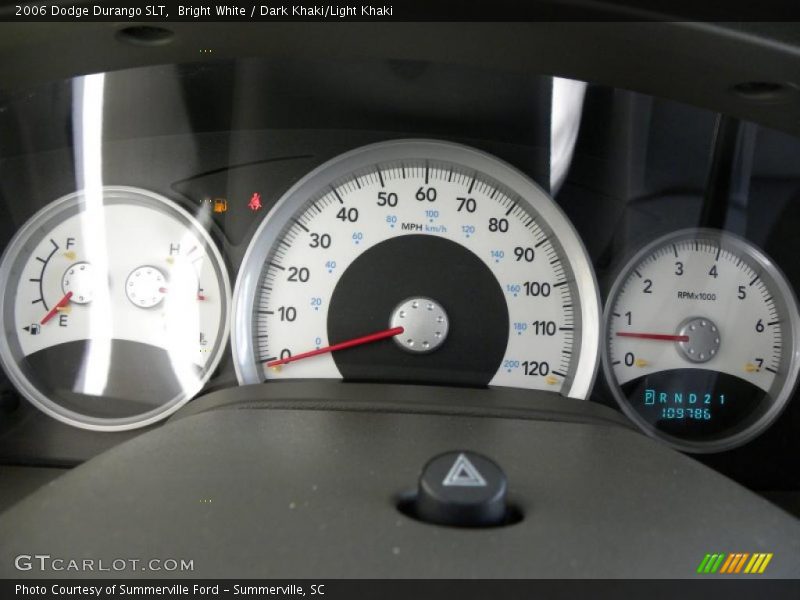 Bright White / Dark Khaki/Light Khaki 2006 Dodge Durango SLT