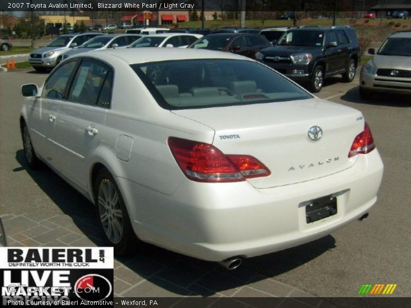 Blizzard White Pearl / Light Gray 2007 Toyota Avalon Limited