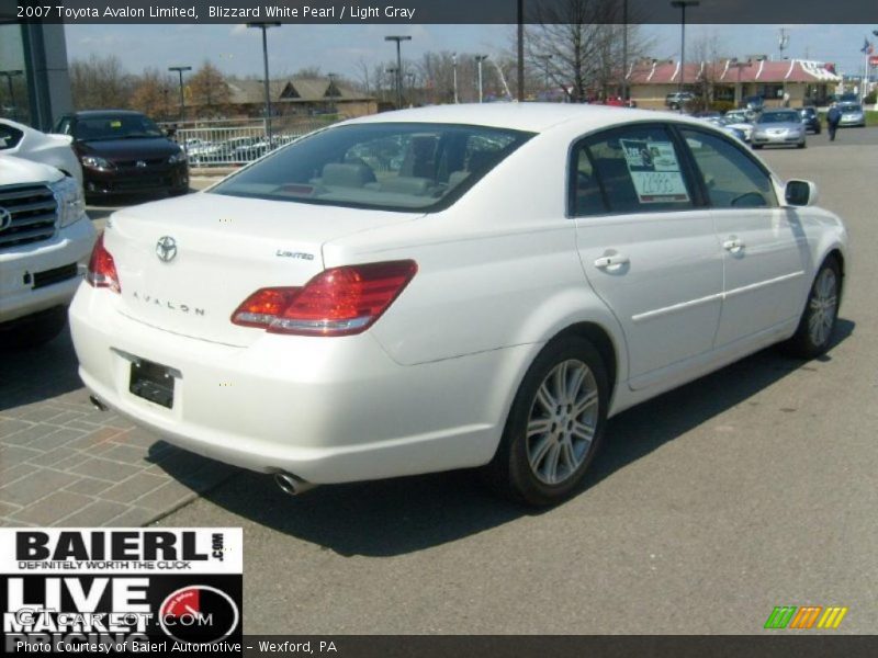 Blizzard White Pearl / Light Gray 2007 Toyota Avalon Limited