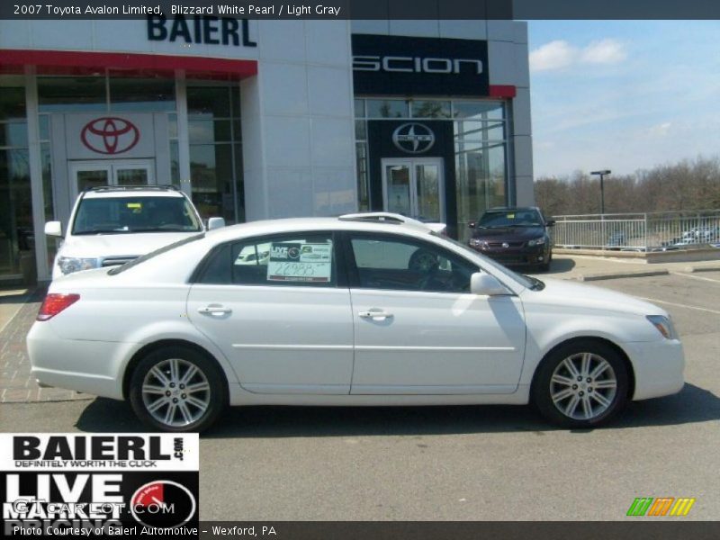 Blizzard White Pearl / Light Gray 2007 Toyota Avalon Limited