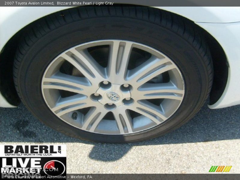 Blizzard White Pearl / Light Gray 2007 Toyota Avalon Limited