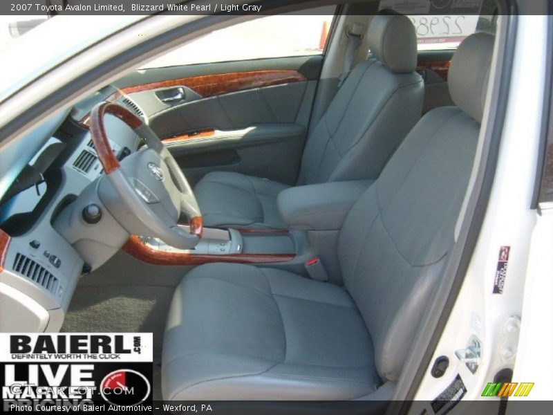 Blizzard White Pearl / Light Gray 2007 Toyota Avalon Limited