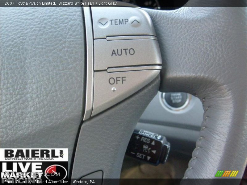 Blizzard White Pearl / Light Gray 2007 Toyota Avalon Limited