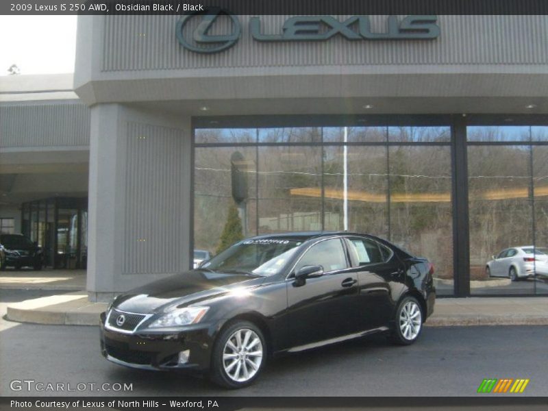 Obsidian Black / Black 2009 Lexus IS 250 AWD