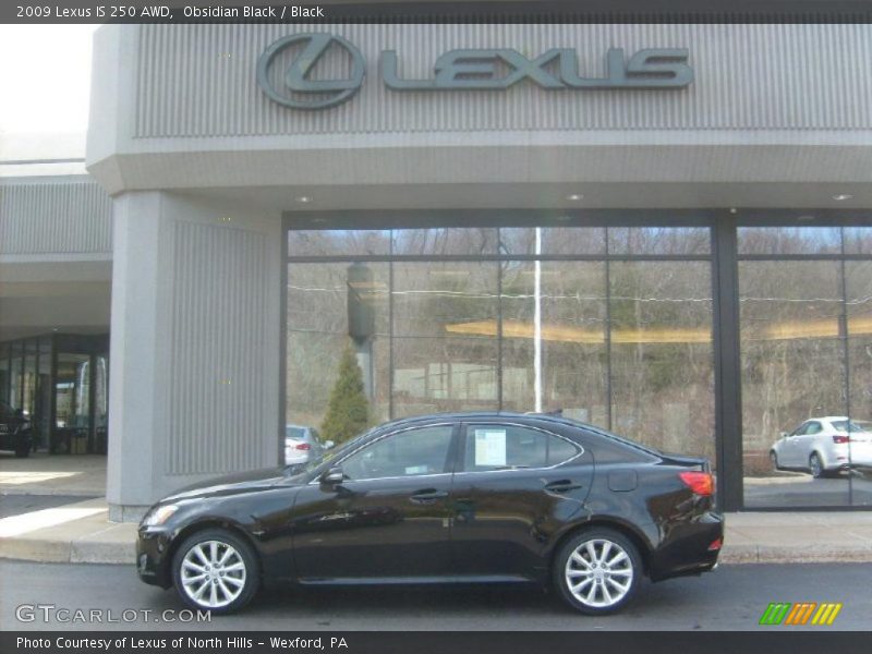 Obsidian Black / Black 2009 Lexus IS 250 AWD