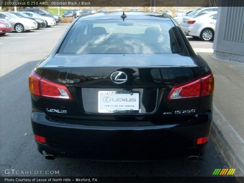Obsidian Black / Black 2009 Lexus IS 250 AWD