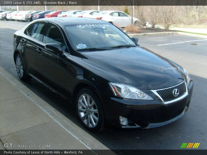Obsidian Black / Black 2009 Lexus IS 250 AWD