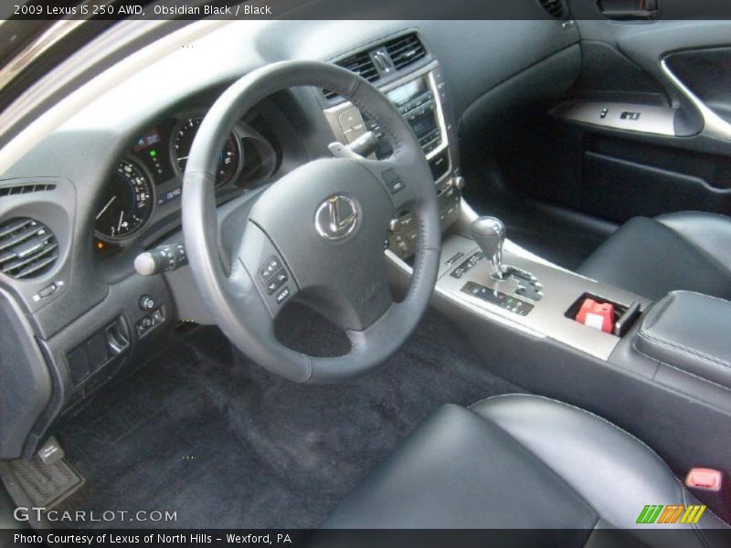 Obsidian Black / Black 2009 Lexus IS 250 AWD