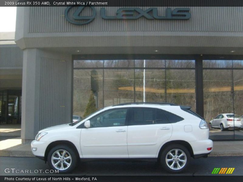 Crystal White Mica / Parchment 2009 Lexus RX 350 AWD