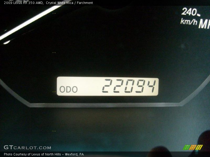 Crystal White Mica / Parchment 2009 Lexus RX 350 AWD