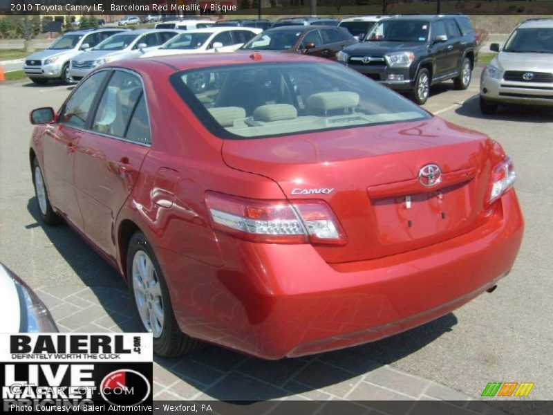 Barcelona Red Metallic / Bisque 2010 Toyota Camry LE
