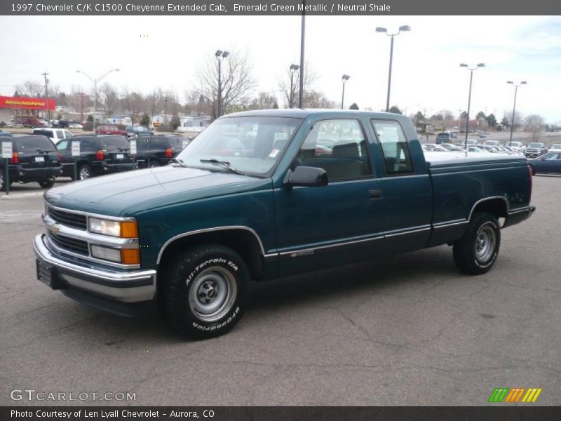 Front 3/4 View of 1997 C/K C1500 Cheyenne Extended Cab