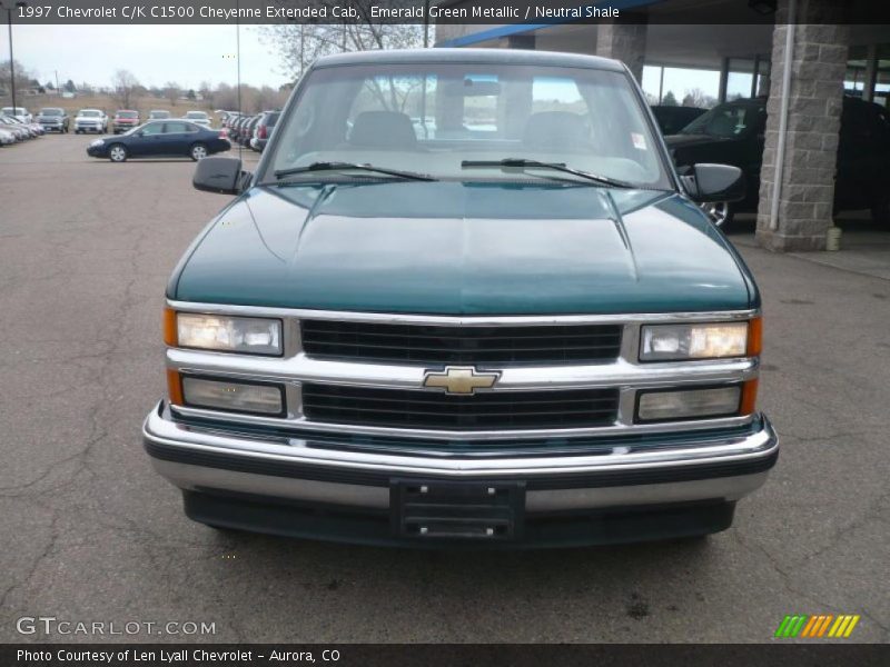 Emerald Green Metallic / Neutral Shale 1997 Chevrolet C/K C1500 Cheyenne Extended Cab