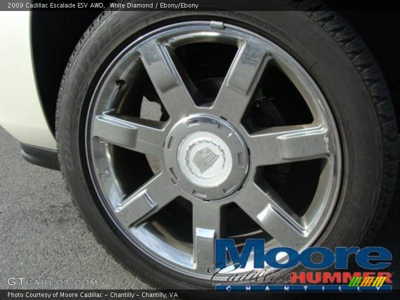 White Diamond / Ebony/Ebony 2009 Cadillac Escalade ESV AWD
