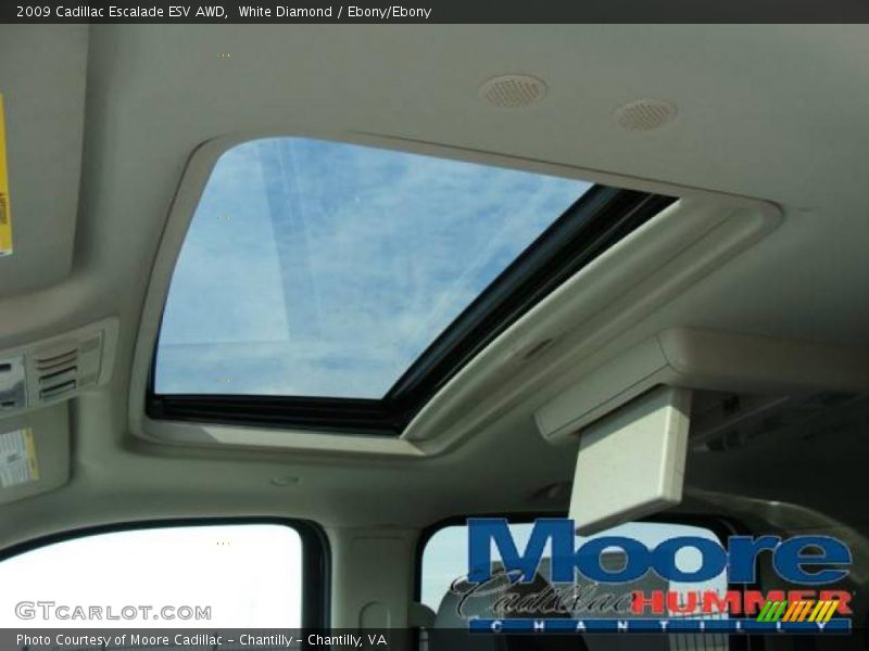 White Diamond / Ebony/Ebony 2009 Cadillac Escalade ESV AWD