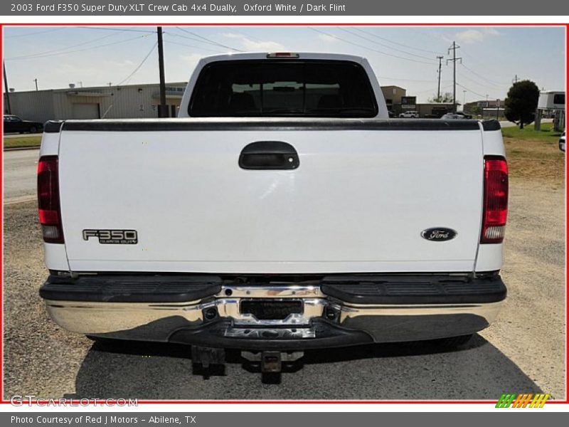 Oxford White / Dark Flint 2003 Ford F350 Super Duty XLT Crew Cab 4x4 Dually