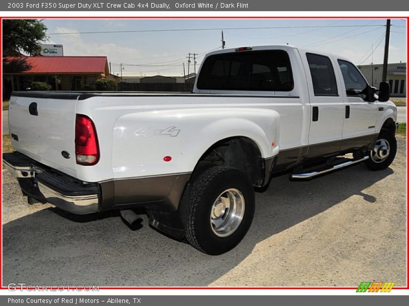 Oxford White / Dark Flint 2003 Ford F350 Super Duty XLT Crew Cab 4x4 Dually