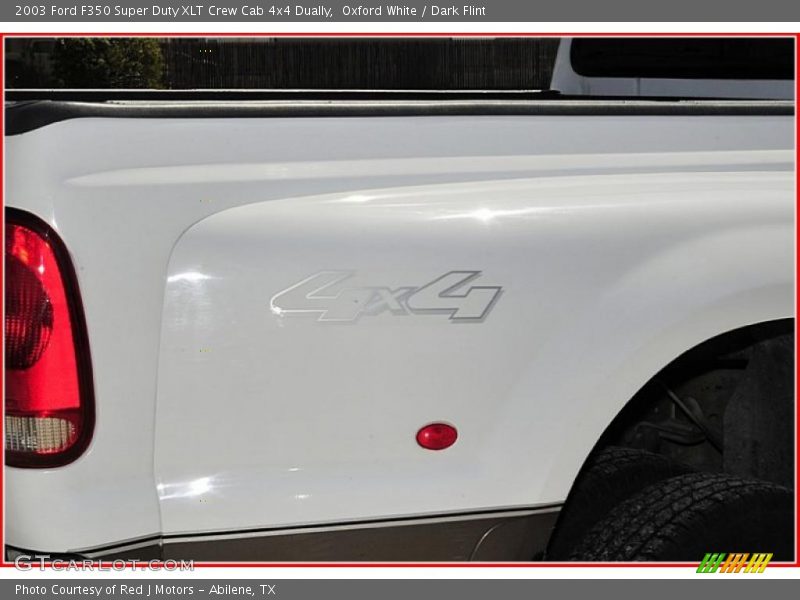 Oxford White / Dark Flint 2003 Ford F350 Super Duty XLT Crew Cab 4x4 Dually