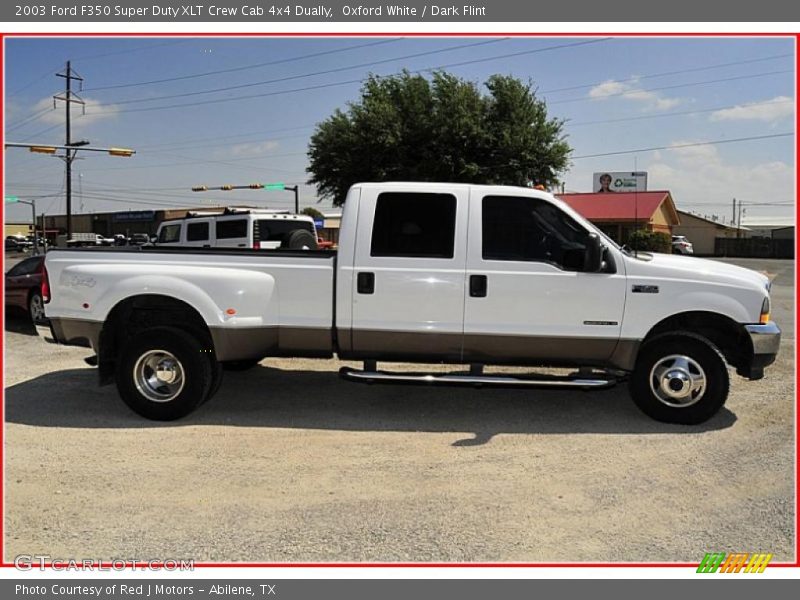 Oxford White / Dark Flint 2003 Ford F350 Super Duty XLT Crew Cab 4x4 Dually