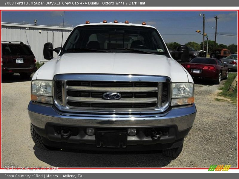Oxford White / Dark Flint 2003 Ford F350 Super Duty XLT Crew Cab 4x4 Dually