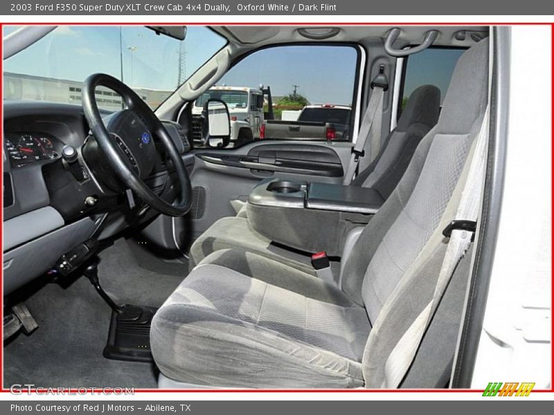 Oxford White / Dark Flint 2003 Ford F350 Super Duty XLT Crew Cab 4x4 Dually