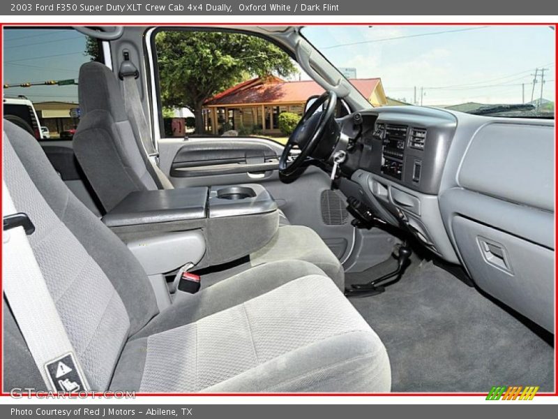 Oxford White / Dark Flint 2003 Ford F350 Super Duty XLT Crew Cab 4x4 Dually
