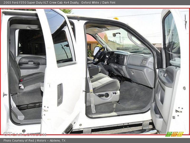 Oxford White / Dark Flint 2003 Ford F350 Super Duty XLT Crew Cab 4x4 Dually