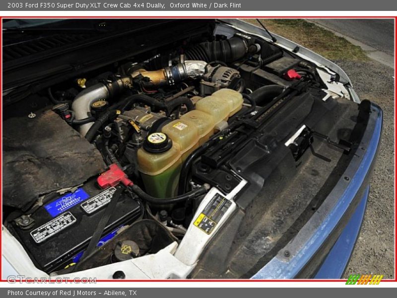 Oxford White / Dark Flint 2003 Ford F350 Super Duty XLT Crew Cab 4x4 Dually
