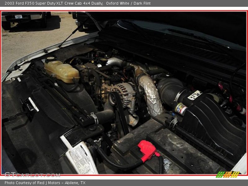 Oxford White / Dark Flint 2003 Ford F350 Super Duty XLT Crew Cab 4x4 Dually
