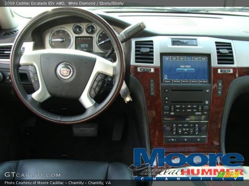 White Diamond / Ebony/Ebony 2009 Cadillac Escalade ESV AWD