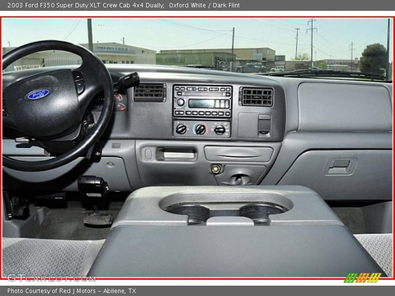 Oxford White / Dark Flint 2003 Ford F350 Super Duty XLT Crew Cab 4x4 Dually
