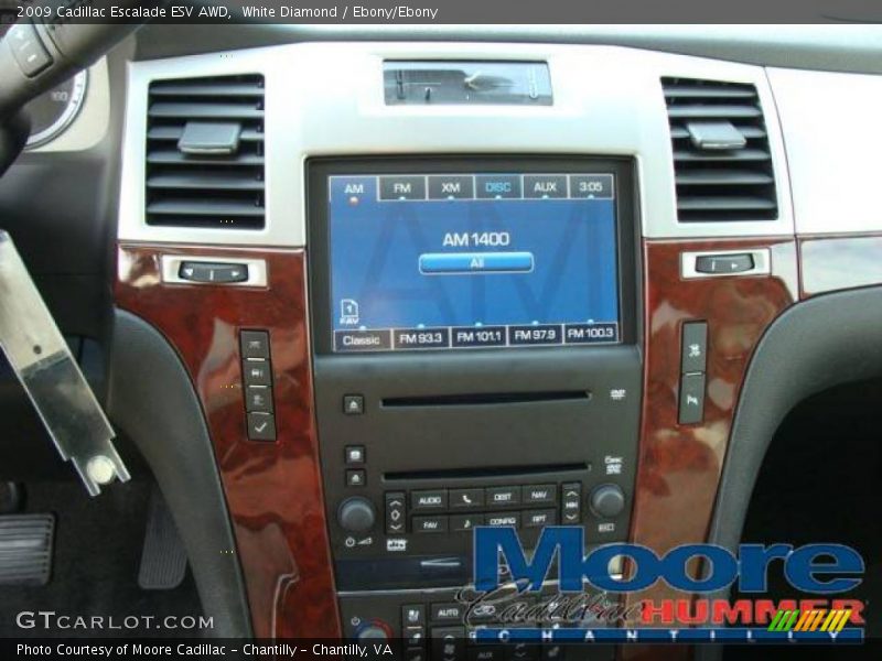 White Diamond / Ebony/Ebony 2009 Cadillac Escalade ESV AWD