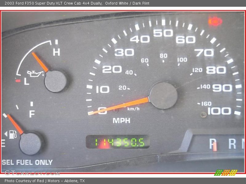 Oxford White / Dark Flint 2003 Ford F350 Super Duty XLT Crew Cab 4x4 Dually