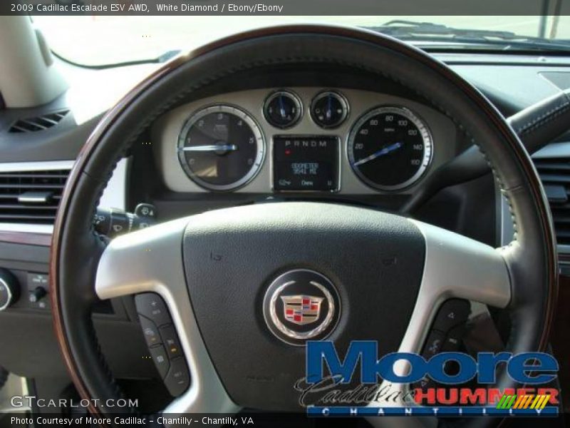 White Diamond / Ebony/Ebony 2009 Cadillac Escalade ESV AWD