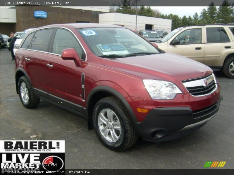 Ruby Red / Tan 2008 Saturn VUE XE