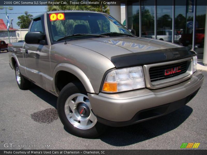 Topaz Gold Metallic / Graphite 2000 GMC Sonoma SLS Sport Regular Cab