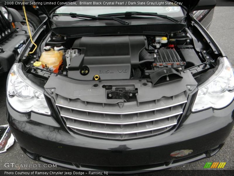 Brilliant Black Crystal Pearl / Dark Slate Gray/Light Slate Gray 2008 Chrysler Sebring Limited Convertible