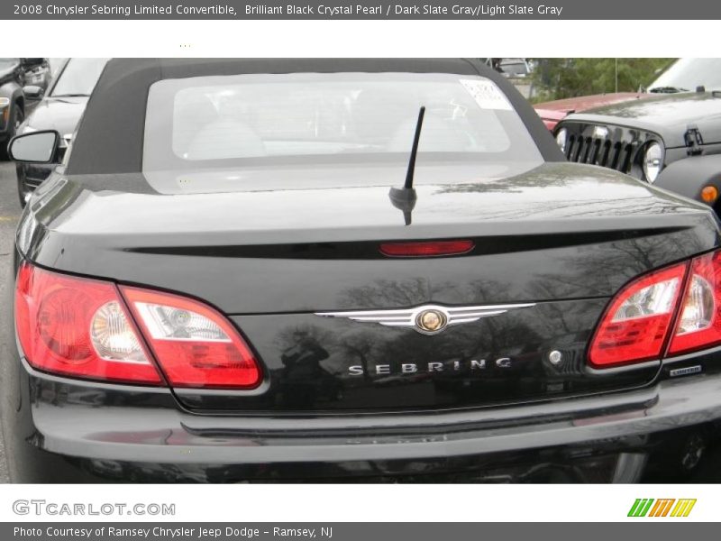 Brilliant Black Crystal Pearl / Dark Slate Gray/Light Slate Gray 2008 Chrysler Sebring Limited Convertible