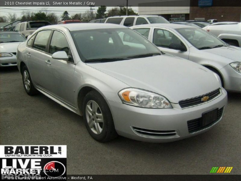 Silver Ice Metallic / Gray 2010 Chevrolet Impala LS