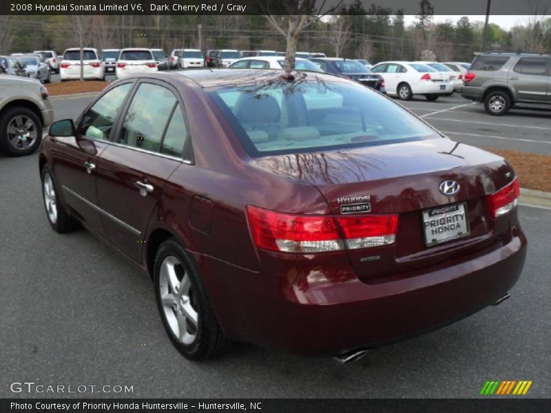 Dark Cherry Red / Gray 2008 Hyundai Sonata Limited V6