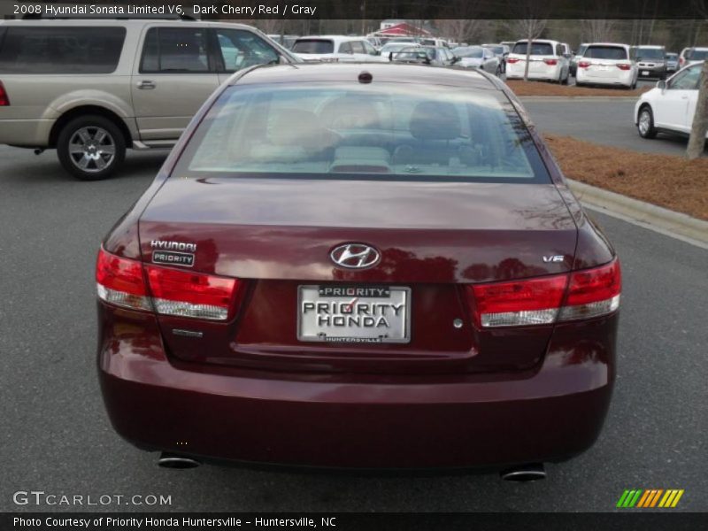 Dark Cherry Red / Gray 2008 Hyundai Sonata Limited V6