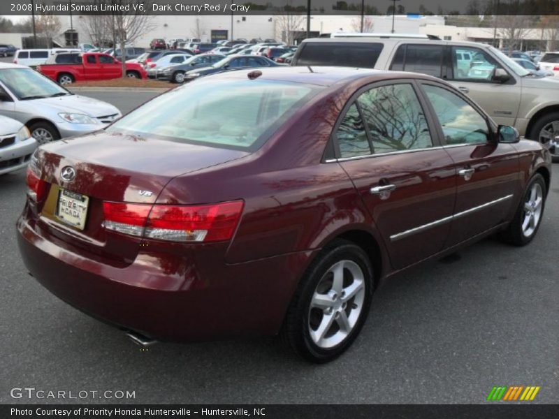Dark Cherry Red / Gray 2008 Hyundai Sonata Limited V6