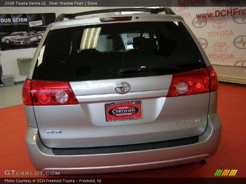 Silver Shadow Pearl / Stone 2008 Toyota Sienna LE